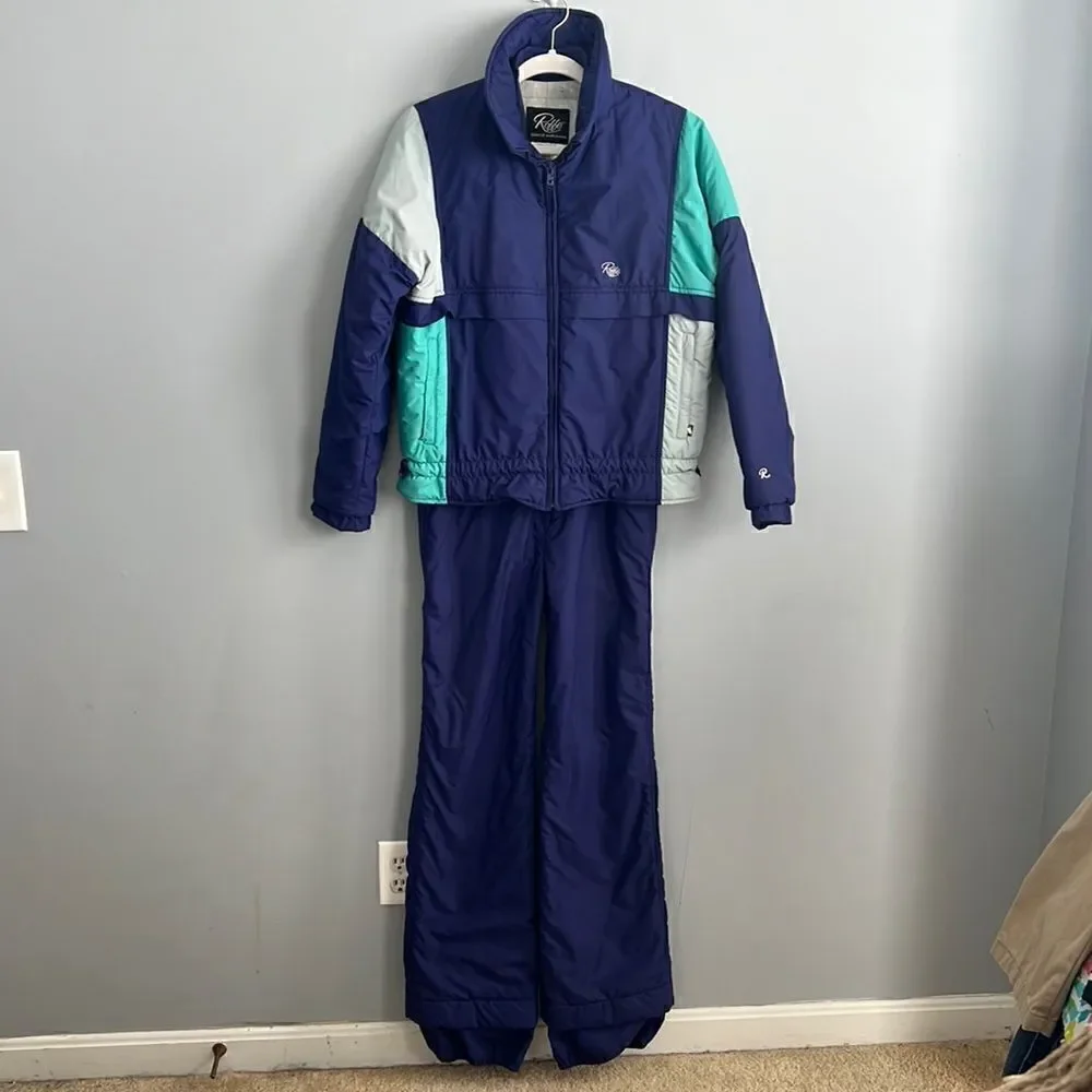 Roffe Made in the USA Women’s 12 Vintage Snow bibs pants Coat Jacket Ski Set